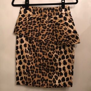 Zara leopard print skirt